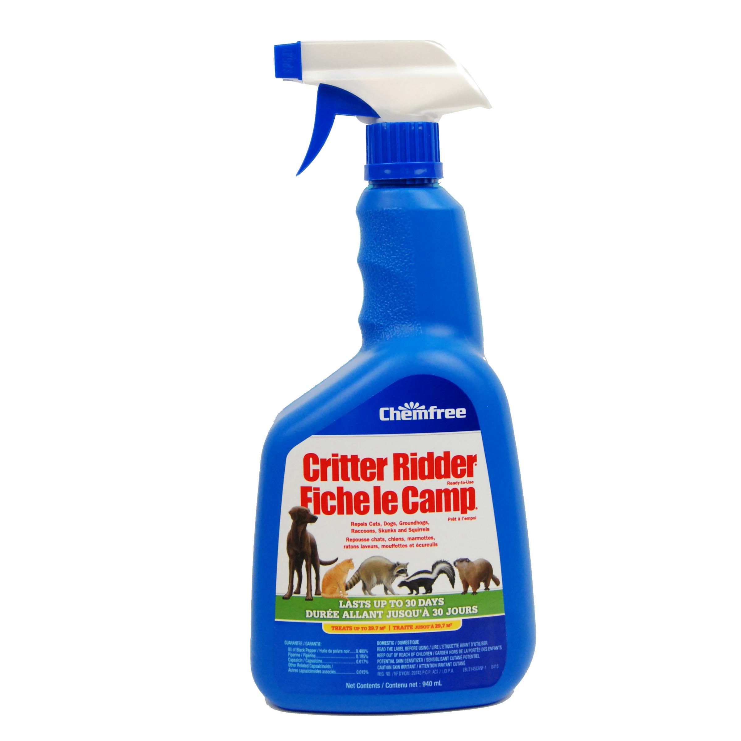 Chemfree Critter Ridder Animal Repellent Ready-to-Use Spray – 940mL ...