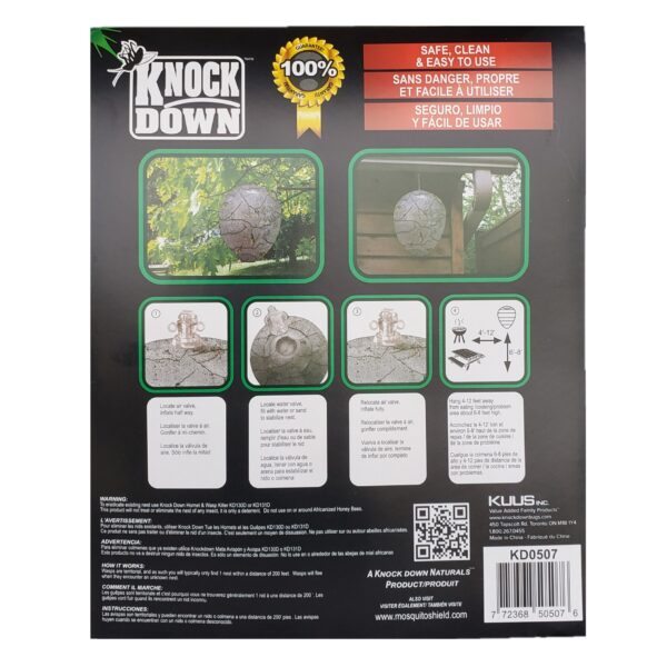 Knock Down Wasp Bee Gone - Artificial Wasp Nest 2/pack - Image 2