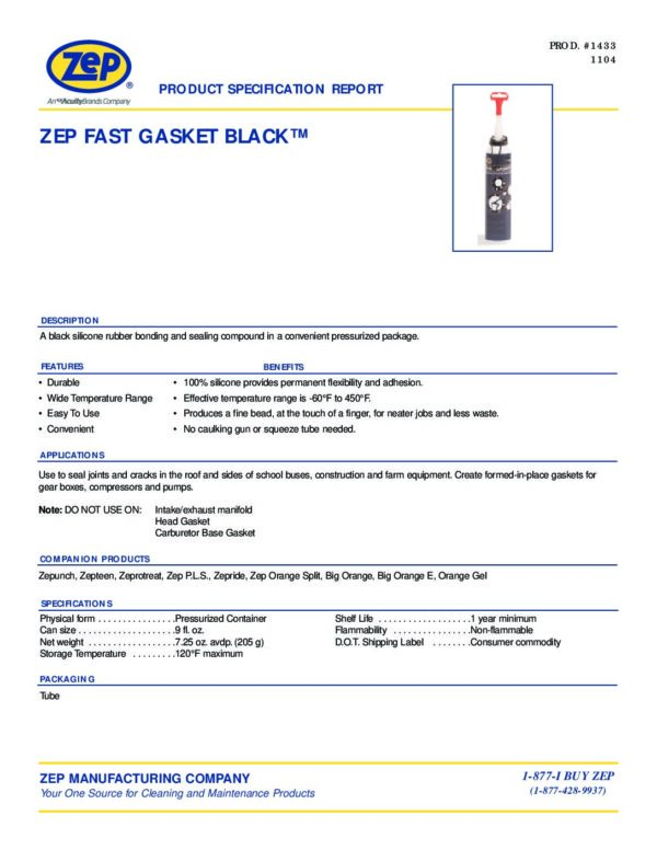 Fast Gasket Black PSR pdf